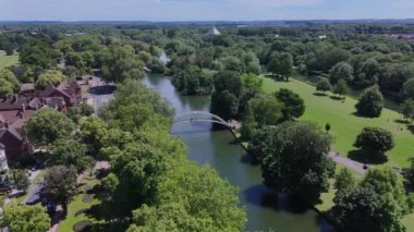 Bedford 'daki Büyük Okyanus Nehri Birleşik Krallık Hava Görüntüsü