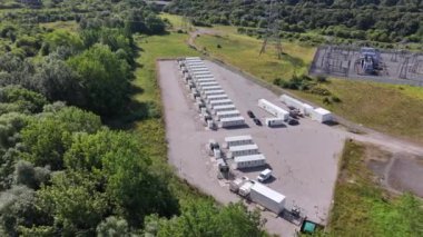 Güç Izgarası Batarya Enerji Depolama Sistemi Hava Görünümü