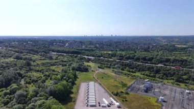 Güç Izgarası Batarya Enerji Depolama Sistemi Hava Görünümü