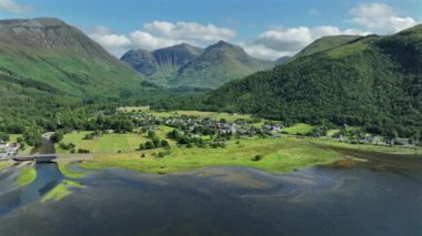 Glencoe ve Leven Gölü Hava Görüntüsü