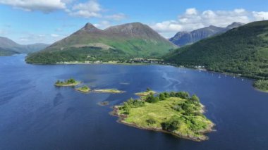 Glencoe Village ve Leven Gölü Hava Görüntüsü