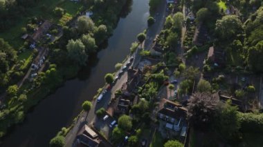 Ironbridge İngiltere Güzel bir Vadi Köyü Havacılık Manzarası