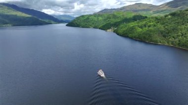 Loch Lomond İskoçya Gemisi Hava Turu Görünümü