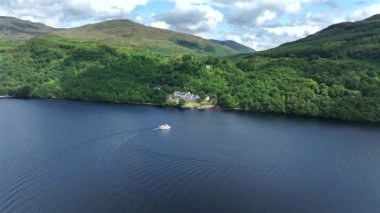 Loch Lomond İskoçya Gemisi Hava Turu Görünümü