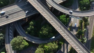 Yoğun Otoyol Değişimi Hava Görünümü