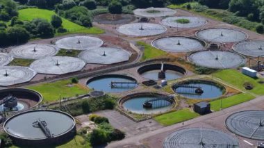Atık su arıtma tesisi hava görüntüsü