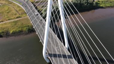 Sunderland 'daki Wearmouth Köprüsü Nehri genişletecek Hava Manzarası Giyin