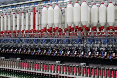 LUANNAN - MARCH 13: Machinery and equipment in a spinning production company, March 13, 2013, Luannan County, Hebei Province, china