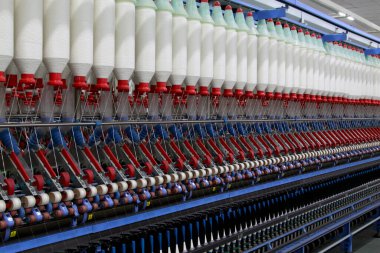 LUANNAN - MARCH 13: Machinery and equipment in a spinning production company, March 13, 2013, Luannan County, Hebei Province, china