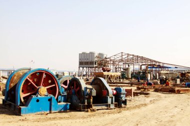 MACHENG - March 13: Winch in mining construction site in MaCheng iron mine on march 13, 2014, Luannan County, Hebei Province, Chin