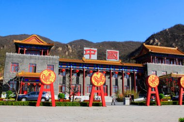 JI COUNTY - APRIL 5: Tourists visit Panshan Mountain scenic spot, April 5, 2014, ji county, tianjin, China.