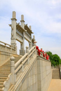 TANGSHAN - MAY 10: Stone arch in Xingguo temple on May 10, 2014, tangshan city, hebei province, China.