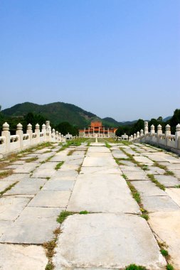 ZUNHUA MAY 18ancient China stone bridge landscape architecture in the Eastern Tombs of the Qing Dynasty on may 18, 2014, Zunhua county, Hebei Province, China. 