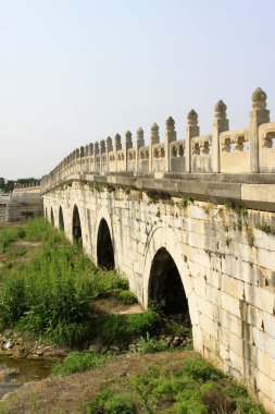 traditional Chinese style stone bridge landscape architecture