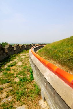 ZUNHUA MAY 18: Glazed tile walls Eastern Tombs of the Qing Dynasty on may 18, 2014, Zunhua county, Hebei Province, China.