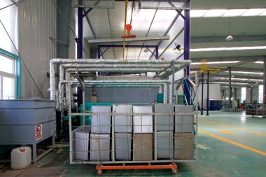 Mechanical equipment and thermal insulation pipe in a production workshop 
