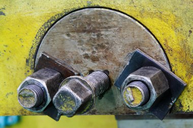 Aging  metal parts, closeup of photo