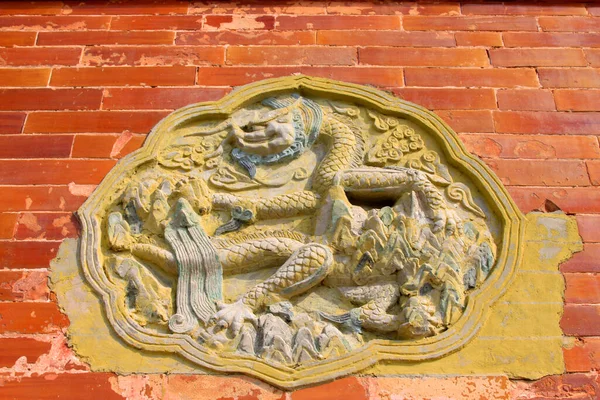 ZUNHUA MAY 18Colored glaze carving in the Eastern Tombs of the Qing Dynasty on may 18, 2014, Zunhua county, Hebei Province, China. 