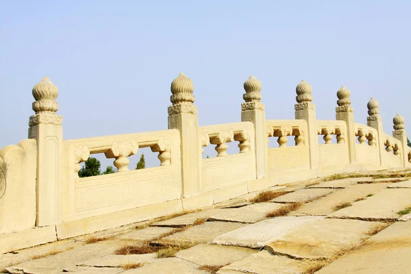 Bridge railings in ancient China, closeup of photo