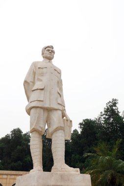 Shijiazhuang - 5 Mayıs 2017: Dr. Dwarkanath kotnis heykeli, Shijiazhuang City, Hebei Eyaleti, Çin