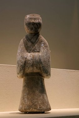 Çin antik seramik figür heykel, topraktan çıkarılmış kültürel kalıntılar