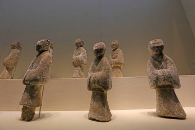 Çin antik seramik figür heykel, topraktan çıkarılmış kültürel kalıntılar