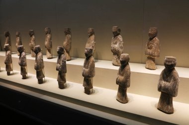 Çin antik seramik figür heykel, topraktan çıkarılmış kültürel kalıntılar