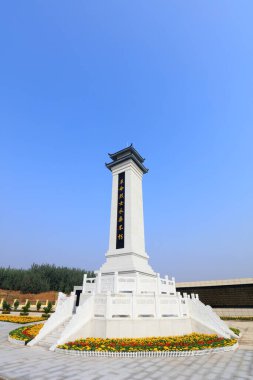 LUANNAN COUNTY, Çin - 30 Eylül 2017: bir mezarlıkta şehitler için anma etkinlikleri, LUANNAN COUNTY, Hebei Eyaleti, Çin 