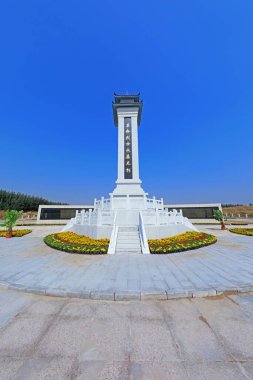 LUANNAN COUNTY, Çin - 29 Eylül 2017: şehit mezarlığı, LUANNAN COUNTY, Hebei Eyaleti, Çin 