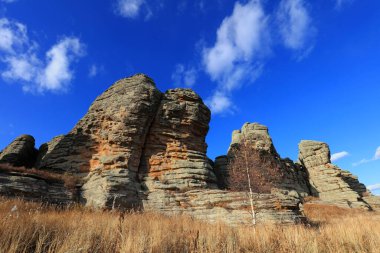 Landscape of ashhatu Stone Forest in Keshiketeng World Geopark, Inner Mongolia