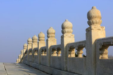 Beyaz mermer köprü mimari manzarası, Yi County, Hebei Eyaleti, Çin