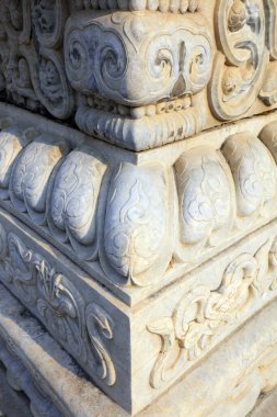 Qing Dynasty Royal Mausoleum stone carving texture, Yi County, Hebei Province, China