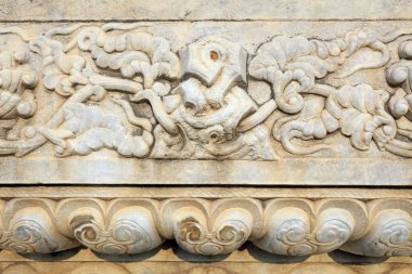 Qing Dynasty Royal Mausoleum stone carving texture, Yi County, Hebei Province, China
