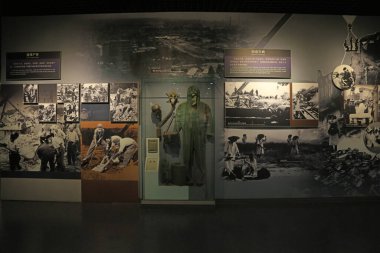 Tangshan - 5 Aralık 2017: Sergi salonu, Tangshan deprem müzesi, Tangshan şehri, hebei bölgesi, Çin