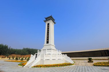 LUANNAN COUNTY, Çin - 30 Eylül 2017: bir mezarlıkta şehitler için anma etkinlikleri, LUANNAN COUNTY, Hebei Eyaleti, Çin 