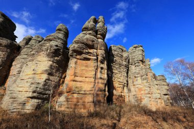 Landscape of ashhatu Stone Forest in Keshiketeng World Geopark, Inner Mongolia