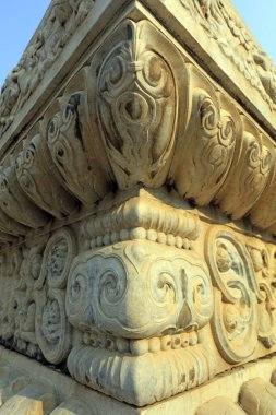 Qing Dynasty Royal Mausoleum stone carving texture, Yi County, Hebei Province, China