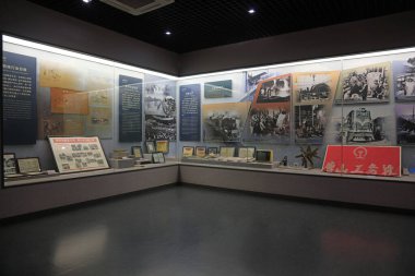 Tangshan - 5 Aralık 2017: Sergi salonu, Tangshan deprem müzesi, Tangshan şehri, hebei bölgesi, Çin