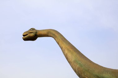 Dinozor modeli Hea 'nın yakın çekimi.