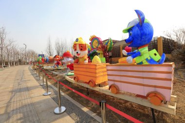 Karikatür hayvan modeli, yakın plan fotoğraf.