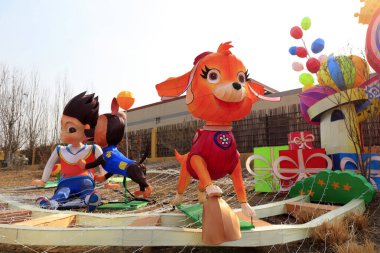 Karikatür hayvan modeli, yakın plan fotoğraf.