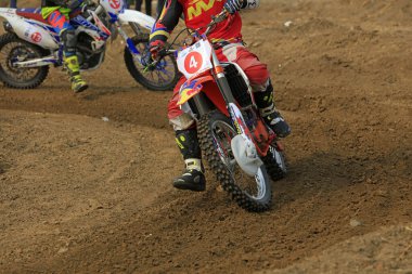 Luannan County - 31 Mart 2018: Kros motosiklet yarışı, Luannan County, Hebei Eyaleti, Chin