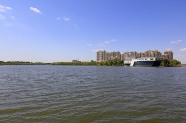 Luannan County - 3 Mayıs 2018: North River Park Manzarası, Luannan County, Hebei Eyaleti, Chin