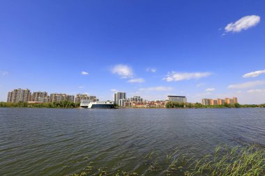 Luannan County - 3 Mayıs 2018: North River Park Manzarası, Luannan County, Hebei Eyaleti, Chin