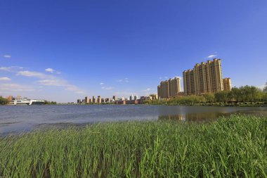 Luannan County - 3 Mayıs 2018: North River Park Manzarası, Luannan County, Hebei Eyaleti, Chin