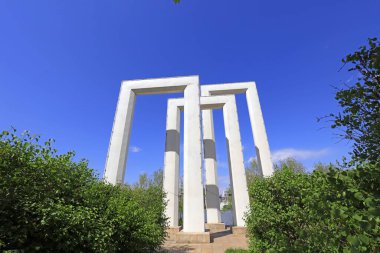 Luannan County - 3 Mayıs 2018: Park, Luannan County, Hebei Eyaleti, Chin