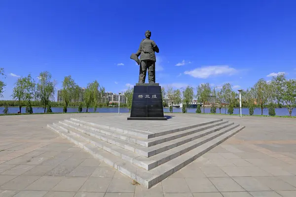 stock image Luannan County - May 3, 2018: Chinese ancient lady sculpture in the park, Luannan County, Hebei Province, Chin