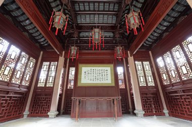 Şangay, Çin - 31 Mayıs 2018: Çin klasik mimarisi Yu Garden, Şangay, Çin