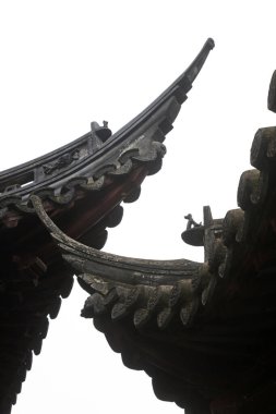 Şangay, Çin - 31 Mayıs 2018: Çin klasik saçakları Yu Garden, Şangay, Çin 'de mimari manzara