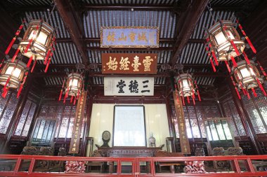 Şangay, Çin - 31 Mayıs 2018: Çin klasik mimarisi Yu Garden, Şangay, Çin